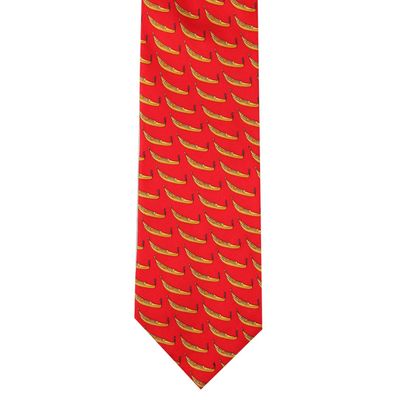 Tiekart men red printed silk tie