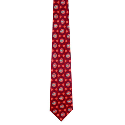 Tiekart men red ethnic silk tie