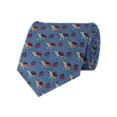 Tiekart men blue ethnic silk tie