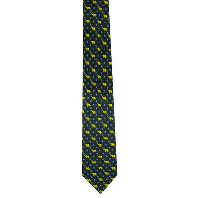 Tiekart men grey ethnic silk tie