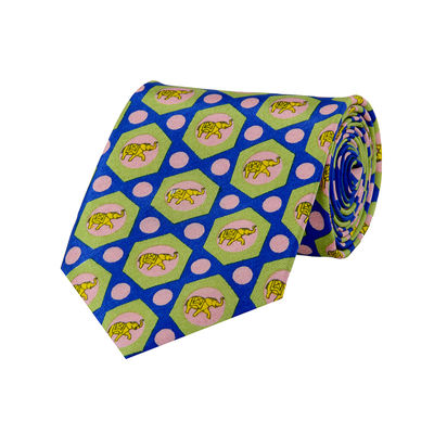 Tiekart men multi ethnic silk tie