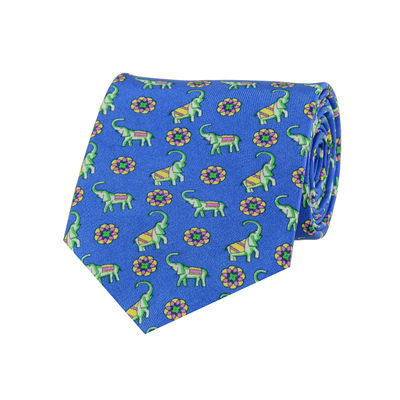 Tiekart men blue ethnic silk tie