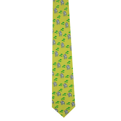 Tiekart men yellow ethnic silk tie