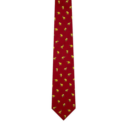 Tiekart men red ethnic silk tie