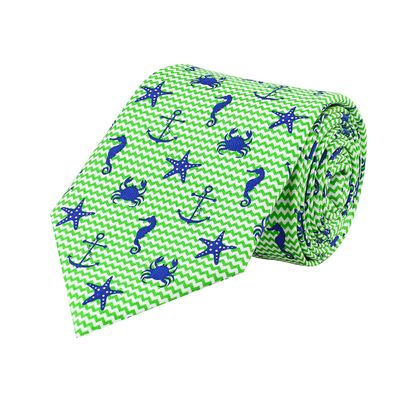 Tiekart men green silk funky tie