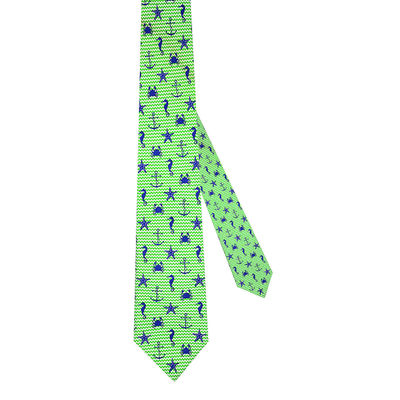 Tiekart men green silk funky tie