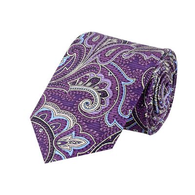 Tiekart men purple paisely silk tie