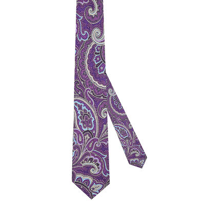 Tiekart men purple paisely silk tie