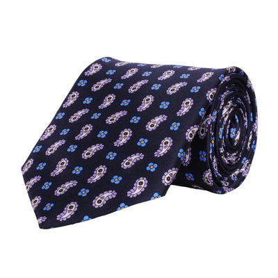 blue silk floral paisely ties  for men