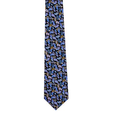 blue silk floral paisely ties  for men