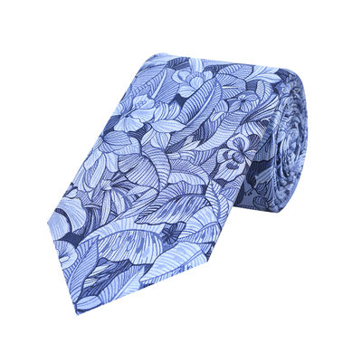 Silk Tie - Blue Floral silk ties for men