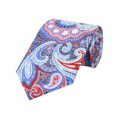 Silk Tie -Blue (Multi) Floral/paisley silk ties for men