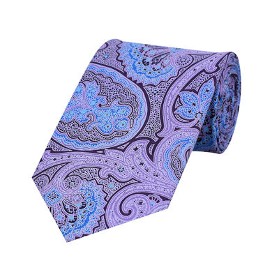 Silk Tie -Blue & purple (Multi) Floral/paisley silk ties for men
