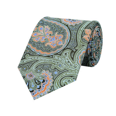 Silk Tie - Green (Multi) Floral/paisley silk ties for men