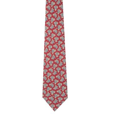 Tiekart men red paisley silk tie