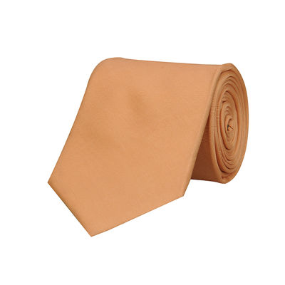 Light Orange Classic Silk Plain Solid Necktie for men