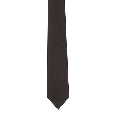 Black Classic Silk Plain Solid Necktie for men