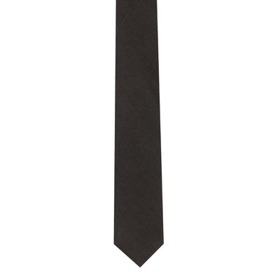 Black Classic Silk Plain Solid Necktie for men