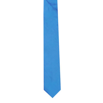 Blue Classic Silk Plain Solid Necktie for men