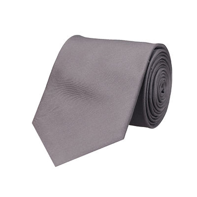 Dark Grey Classic Silk Plain Solid Necktie for men