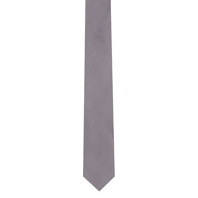 Dark Grey Classic Silk Plain Solid Necktie for men