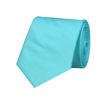 Blue Classic Silk Plain Solid Necktie for men