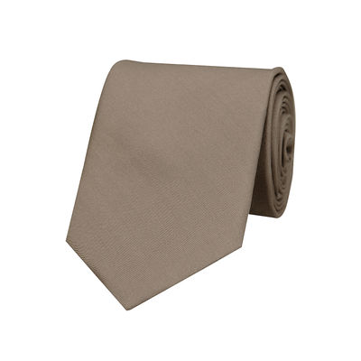 Tobacco Brown Classic Silk Plain Solid Necktie for men