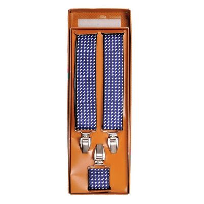 Tiekart men blue suspenders