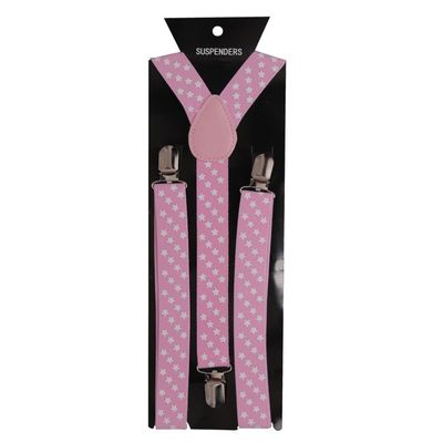 Tiekart men pink suspenders