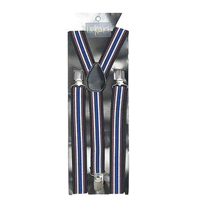 Tiekart men multi striped suspenders