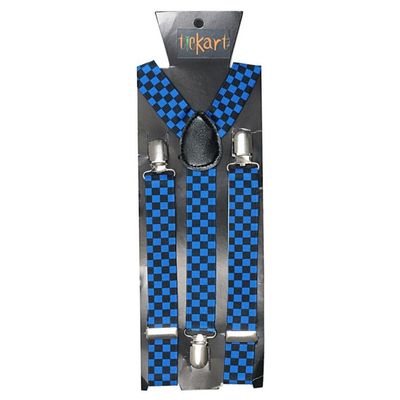 Tiekart men blue suspenders