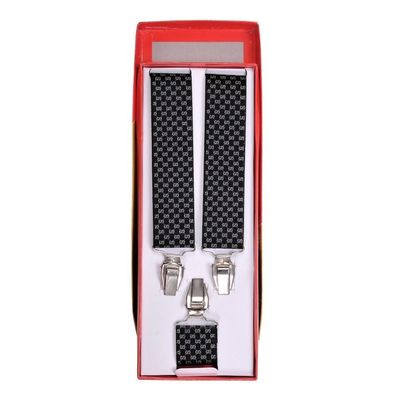 Tiekart men black suspenders