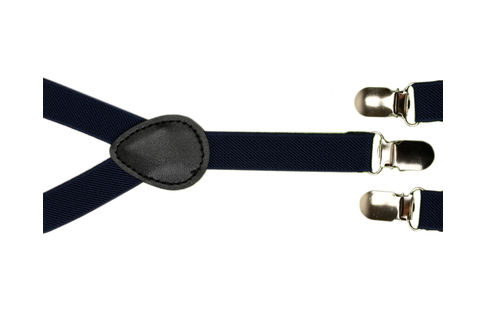 Tiekart kids blue plain solids  suspenders