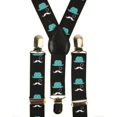 Tiekart kids black   funky suspenders