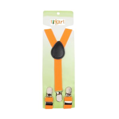 Tiekart - Suspenders for kids Solid Color - Orange