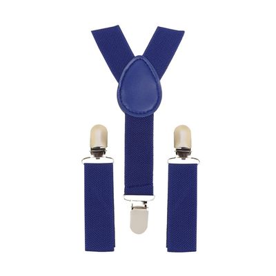 Tiekart - Suspenders for kids Solid Color - Navy Blue