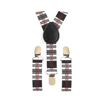 Tiekart - Suspenders for kids Printed Checks  - Multi