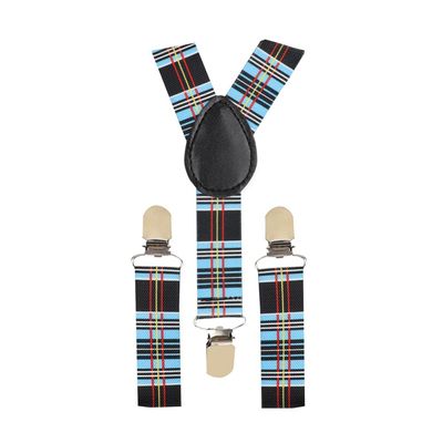 Tiekart - Suspenders for kids Printed Checks  - Multi