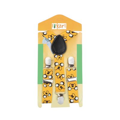 Tiekart - Suspenders for kids Printed Funky  - Yellow