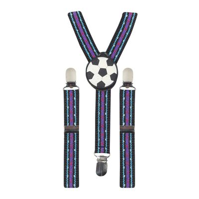 Tiekart - Suspenders for kids Football Design - Multi