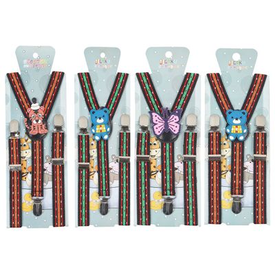 Tiekart - Combo of 4 Suspenders for kids - Multi