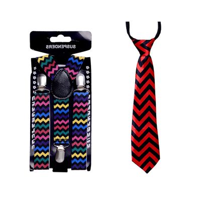 Tiekart kids multi tie+suspenders