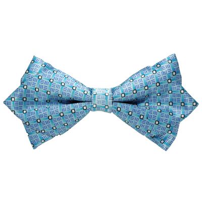 Tiekart men blue   knotted double bow tie