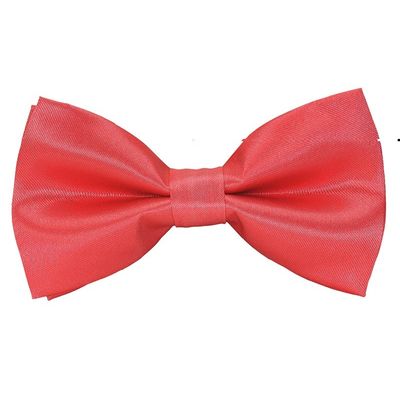 Tiekart kids pink plain solids  knotted double bow tie