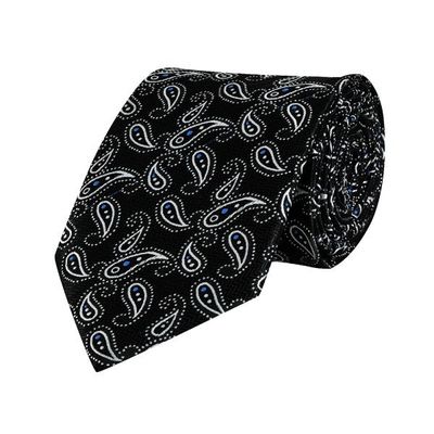 Tiekart men black paisley  tie