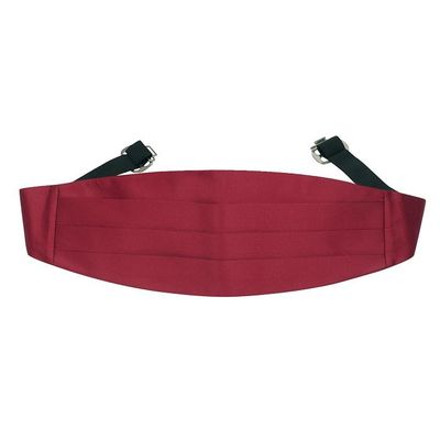 Tiekart men maroon plain solids  cummerbund