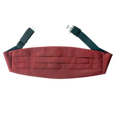 Tiekart men maroon plain solids  cummerbund