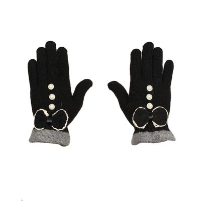 Tiekart women monochrome  woollen gloves