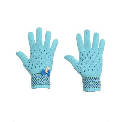 Tiekart women blue  woollen gloves