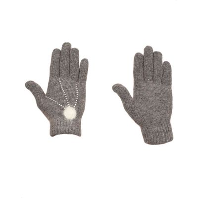 Tiekart women grey  woollen gloves